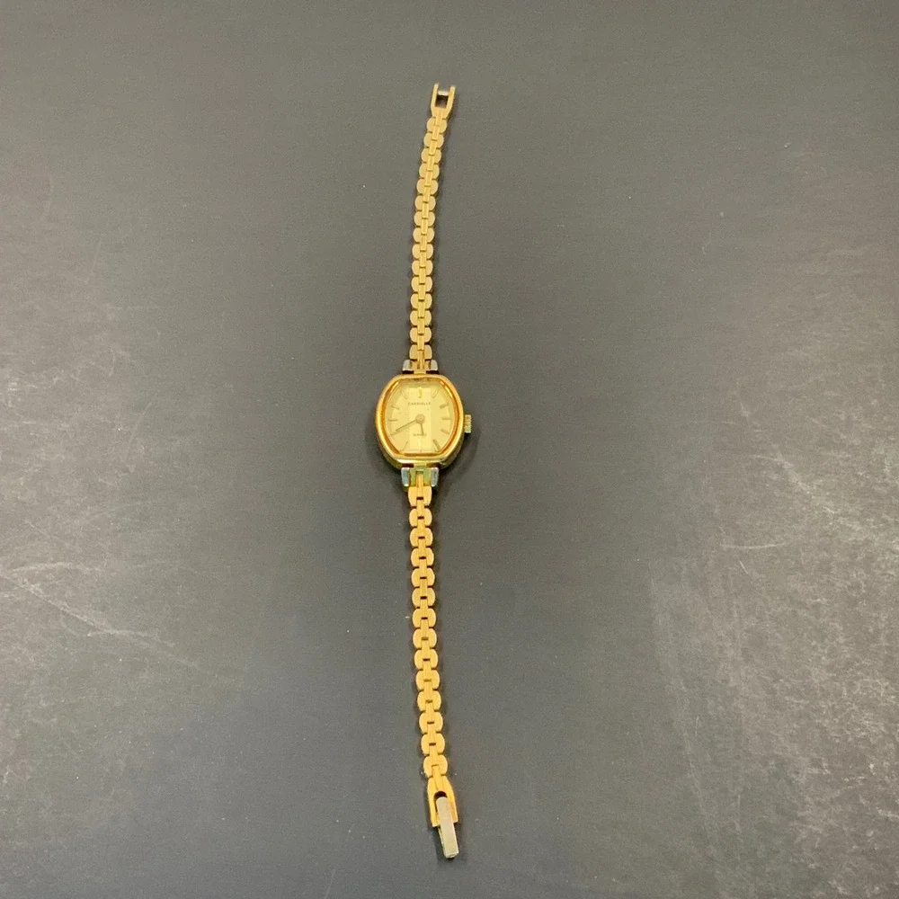 Vintage Caravelle by Bulova Ladies Gold Tone Quartz Watch P3 Swiss Parts Repair